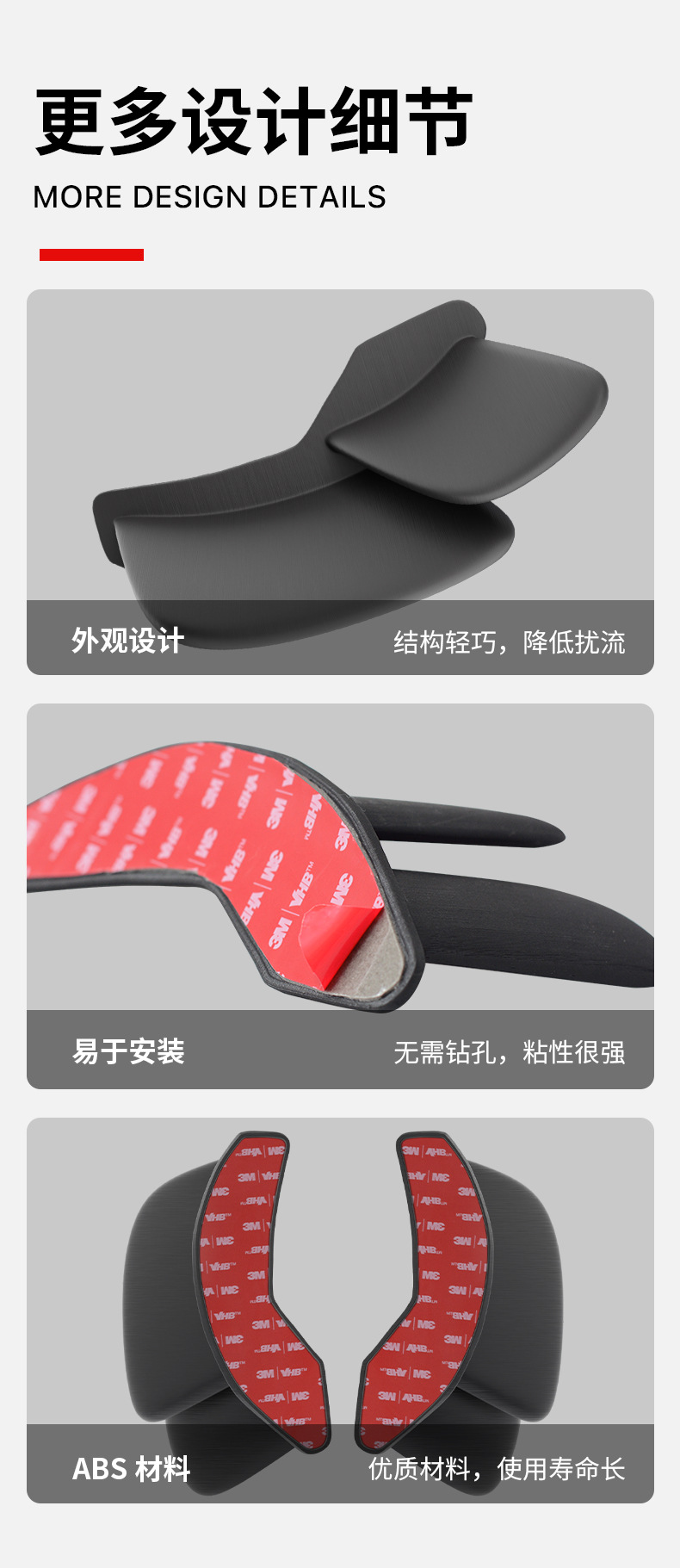 Suitable for Ducati Panigale Streetfighter Rear Wing V2 V4 V4S/R Modified Fixed Wing 2018-2024