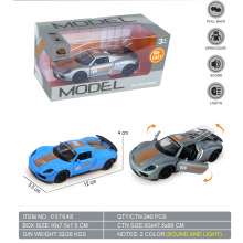 跨境1:32回力三开门仿真合金车模赛道跑车法拉利保时捷兰博男礼物