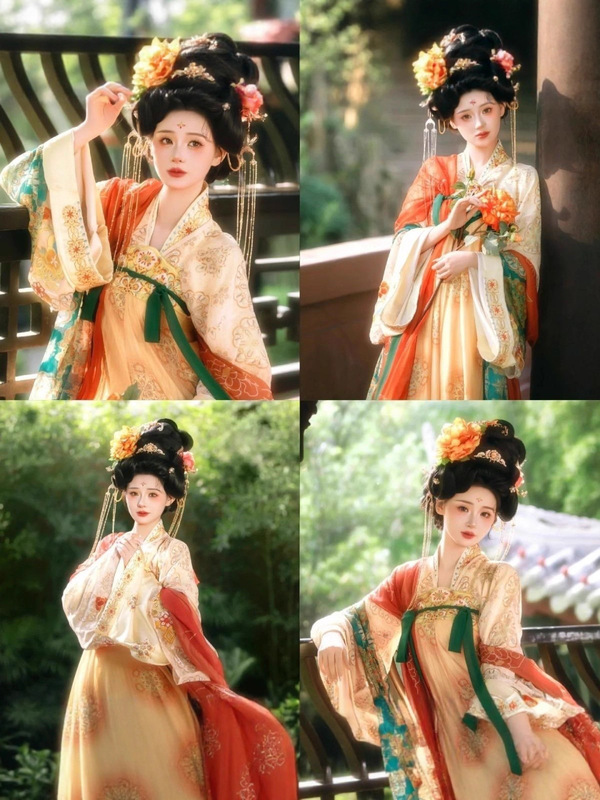 新款汉服〈盛唐少主〉复原唐制刺绣齐胸套装春夏日常破裙古装|undefined