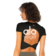 alo2025瑜伽服女速干高弹美背训练上衣普拉提运动服跨境工厂批发