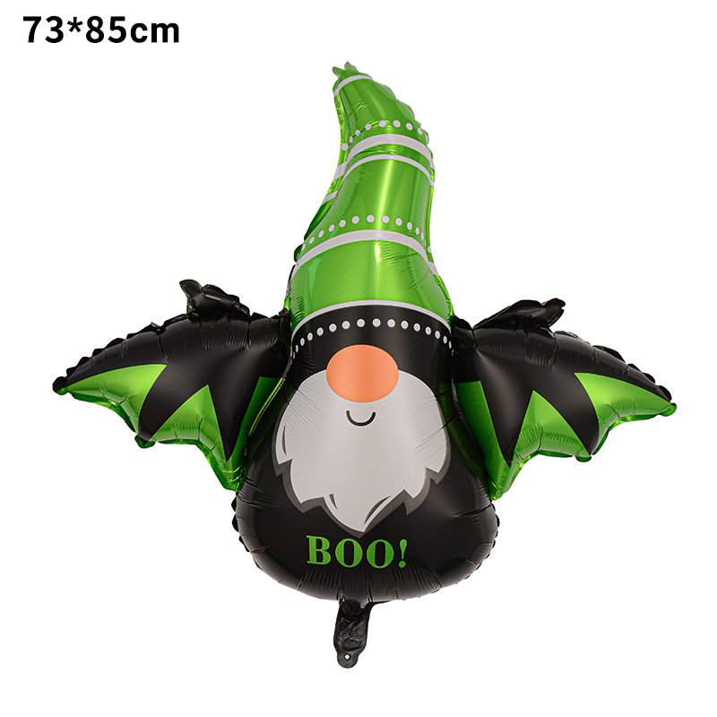 Globo de película de aluminio de Halloween nuevo tema de bruja de dibujos animados calabaza fiesta de Halloween diseño de globos en forma de fantasma