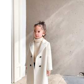 双面2025绒呢中大童羊绒儿童女加厚女童大衣时尚潮流保暖洋气时尚
