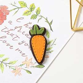 DIY 韩版包装盒 儿童服饰头花装饰材料 无纺布可爱卡通中萝卜