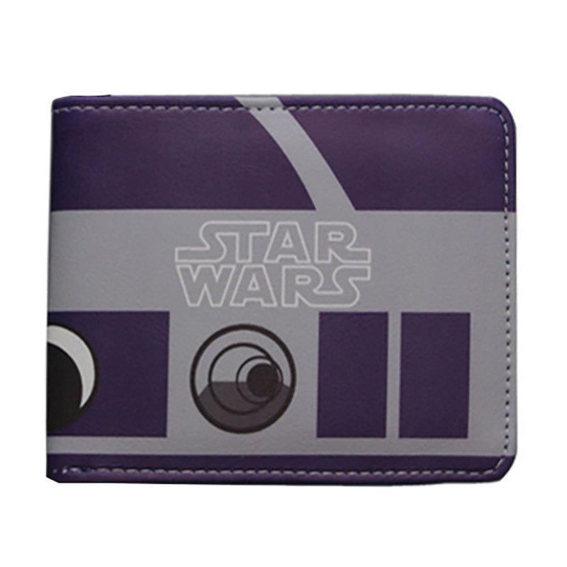 Cartera de Star Wars alrededor del cine y la televisión, guerrero negro, soldado blanco, cartera corta de dos plegados, cartera PU para hombres adolescentes