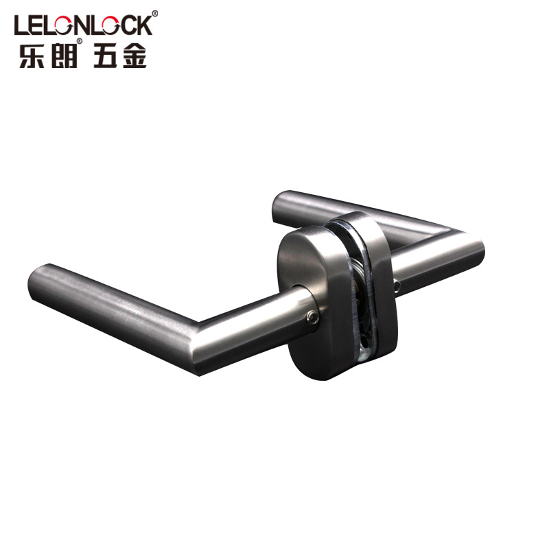 Acero inoxidable estándar europeo 304 puente roto mango de puerta de aluminio marco de puerta de borde estrecho mango de separación mango de cerradura de puerta abierta de aleación de aluminio