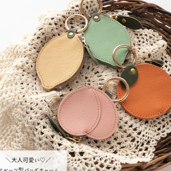 Cute Fruit Coin Purse Keychain Versatile Bag Accessory Mini Lemon Orange Wallet