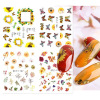 Nail stickers, fresh fake nails with sunflower extract for nails, suitable for import, new collection, flowered