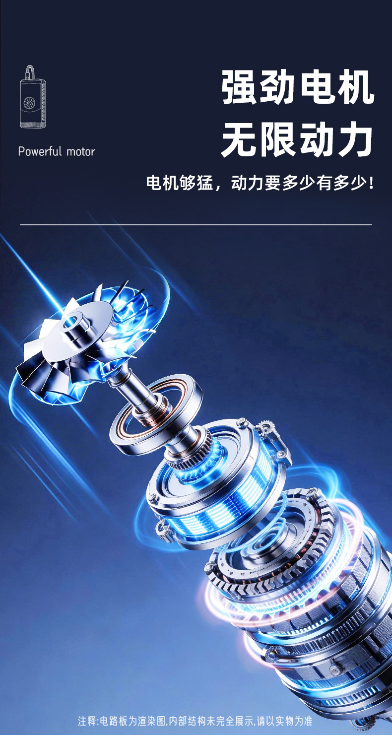 Cross-Border Exclusive Supply of Wireless Car Air Pumps with Large Capacity and Emergency Lighting Function for Car Tires