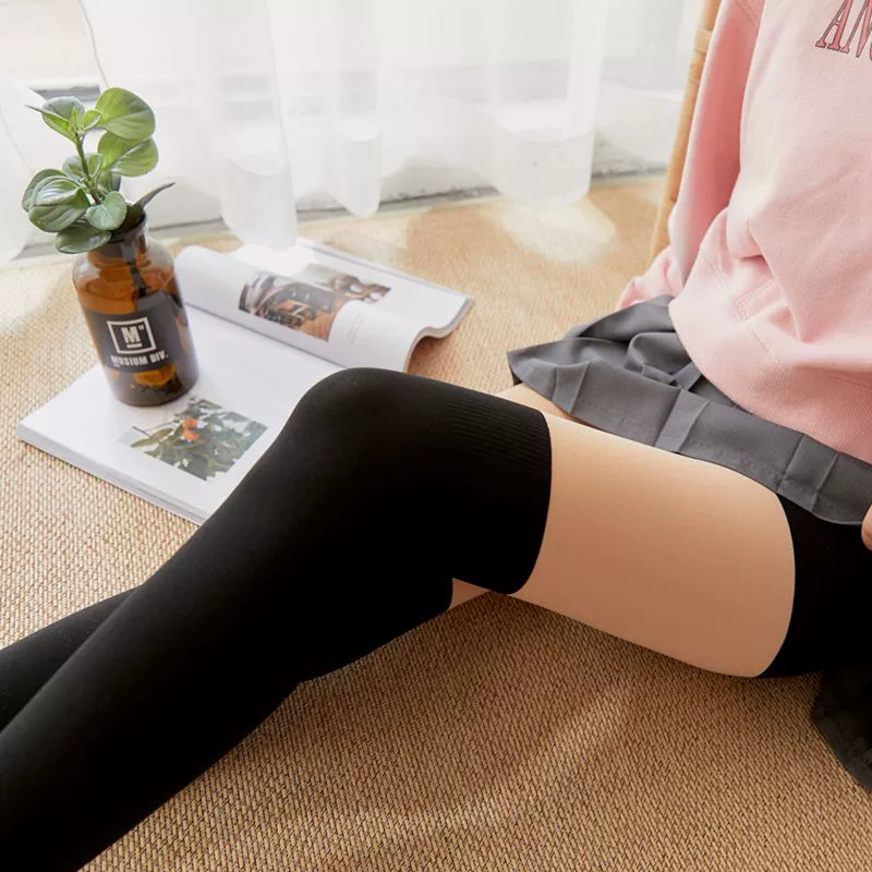 Японские осенние Velvet Swan, спортивные леггинсы с шортами, тонкий комплект, высокие чулки/ботфорты, колготки