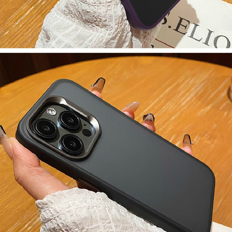 Ốp lưng từ tính nhám cho iPhone 15 Pro Max, thiết kế công sở đơn giản, bảo vệ toàn diện — [Màu đen★Khung hợp kim nhôm từ tính mờ], Màu xám★Khung hợp kim nhôm từ tính mờ], 【Màu tím sẫm★Khung hợp kim nhôm từ tính mờ], 【Màu Xanh hoàng gia★Khung hợp kim nhôm từ tính mờ] chi tiết 10