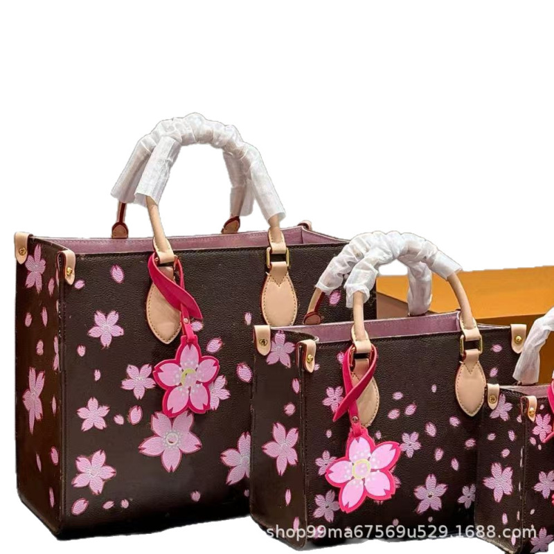桜シリーズ手提げトート女袋ジャングルバッグtote限定連名タイプonthegoバッグショッピングバッグ|undefined
