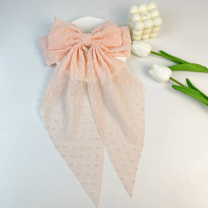 Women's Simple Style Bow Knot Chiffon Handmade Hair Clip display picture 8