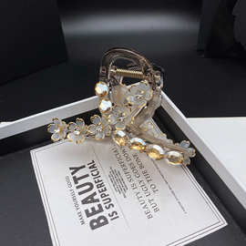 发卡发夹女2025新款镶钻半扎高马尾抓夹适合发量少成人盘发头饰