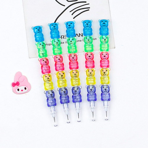 Cute and creative stitching bear, no-sharpening pencil, high-looking stationery for students, durable enough to write in four sections, available as children’s gift