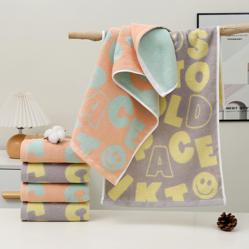 New Thickened Adult Face Wash and Hair Drying Towel for Home Use, Absorbent, Quick-Drying, Non-Shedding, All-Cotton Face Towel