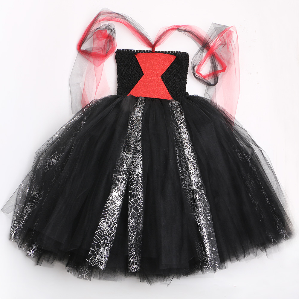 Abbigliamento per neonate costume ragazze ragnatela strega gonna vestito strega vestito gonna in tulle a rete_voghion.com