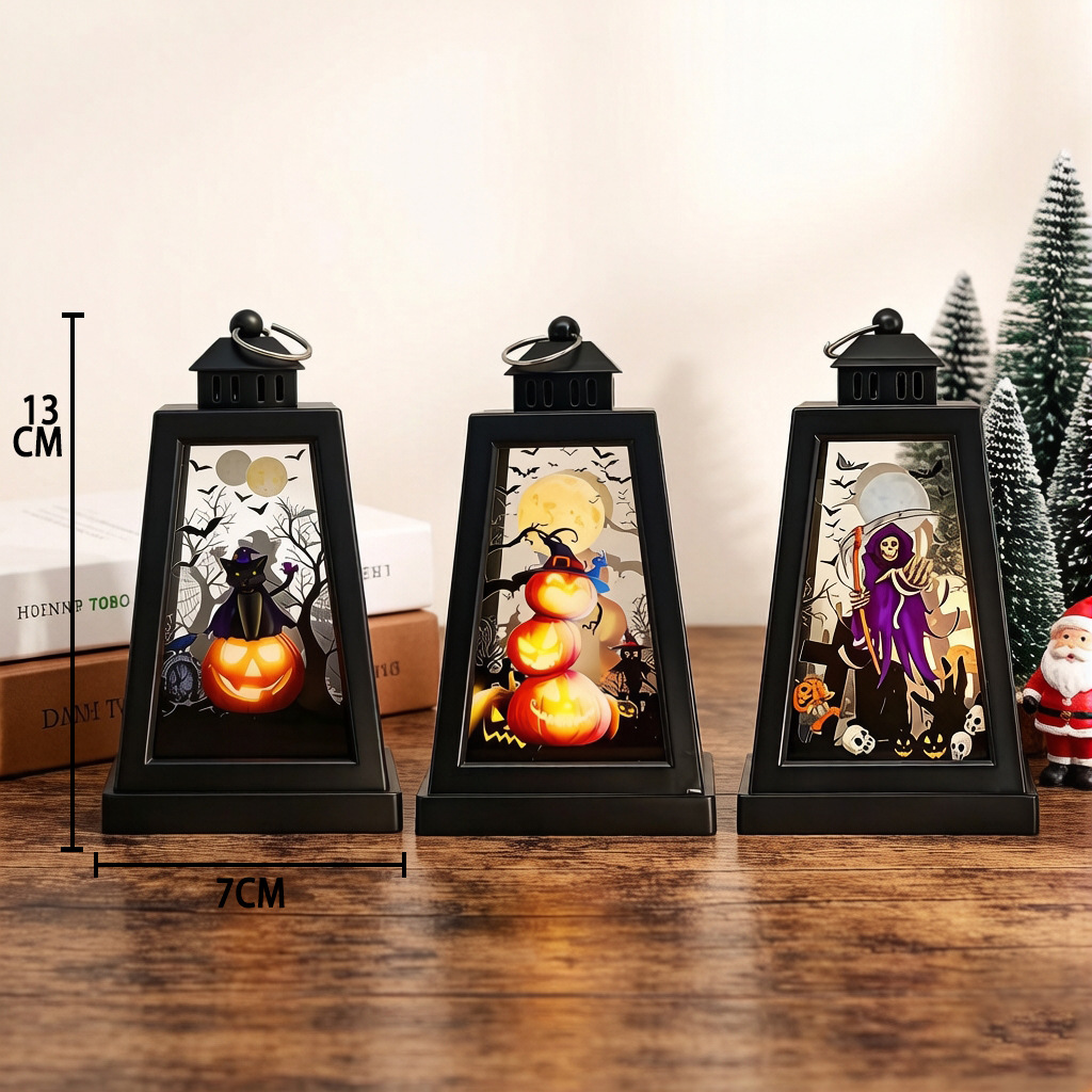Lámparas de viento transfronterizas de Halloween decoraciones luminosas accesorios adornos LED luz nocturna diseño de escena de fiesta