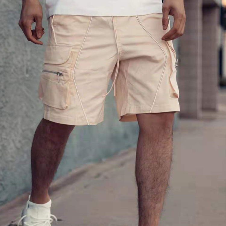 Bermudas hombre deporte casual holgadas bolsillos múltiples verano_voghion.com