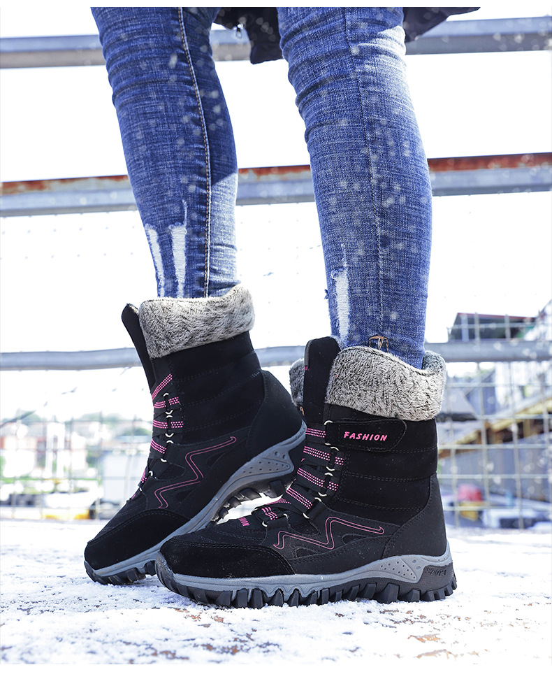 Women's Snow Boots Plush Lined Warm Winter Cold Resistant Boots_voghion.com