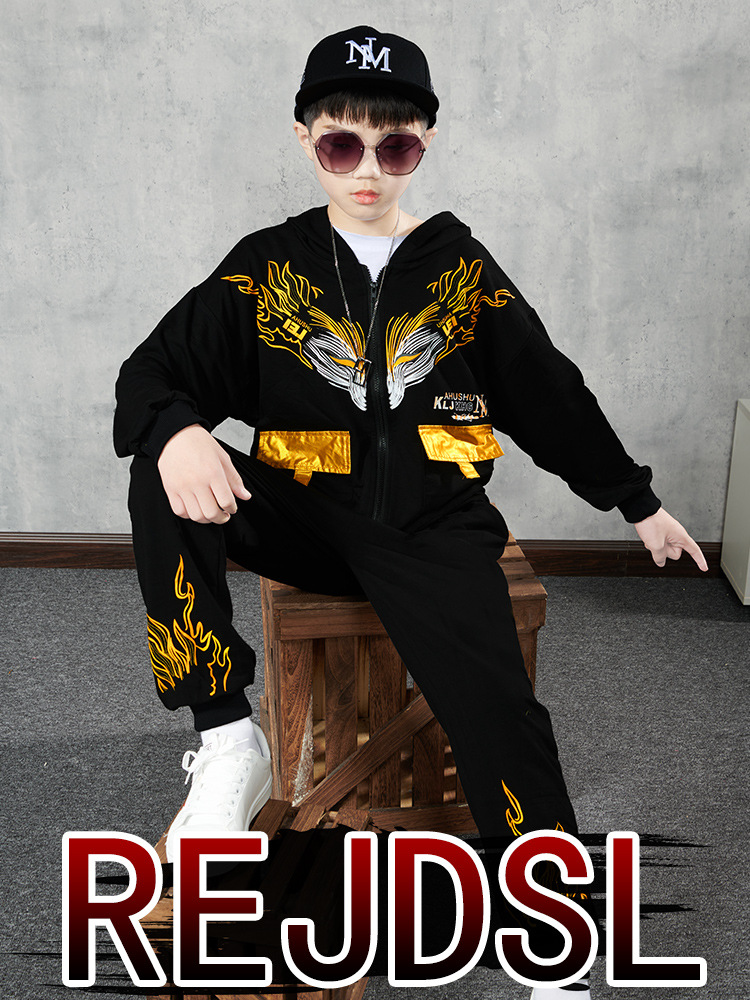 Children's clothing two-piece big boys in 2023 autumn new set for children's long sleeved zippered hoodies,_voghion.com