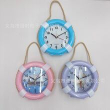 2024新款简约救生圈闹钟墙上挂钟小清新ins海风创意礼品