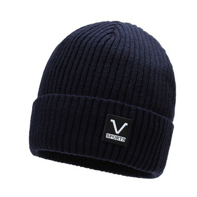 [fleece-lined thickening] navy blue V standard