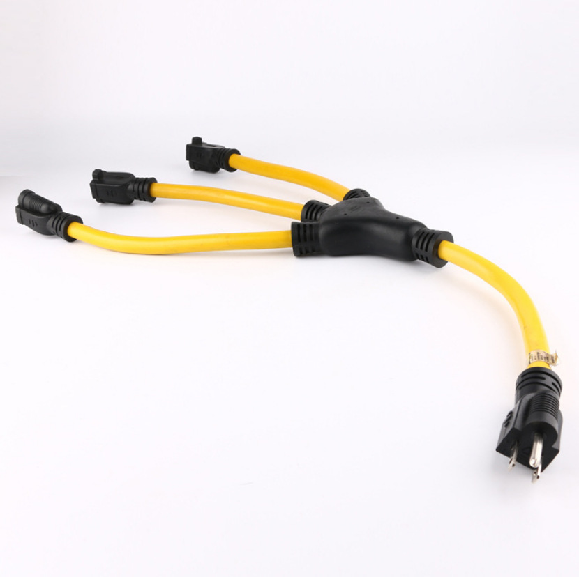 Y型电源线NEMA 插头插座 延长线 分路器