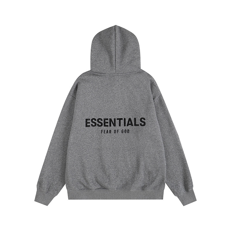 跨境热卖带连帽卫衣黑字母植绒 FOG复线ESSENTIALS潮牌长裤子套装|undefined
