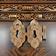 华意利欧式复古图案纯铜单板锁芯盖五金门锁装饰配件执手锁庭院门