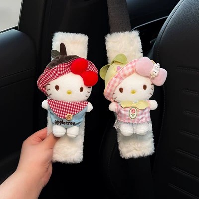 Seat belt shoulder pad, Cute Kitty Car Seatbelt - apple-tree-deep-blue-hello-kitty-first-sprout-letter-hello-kitty