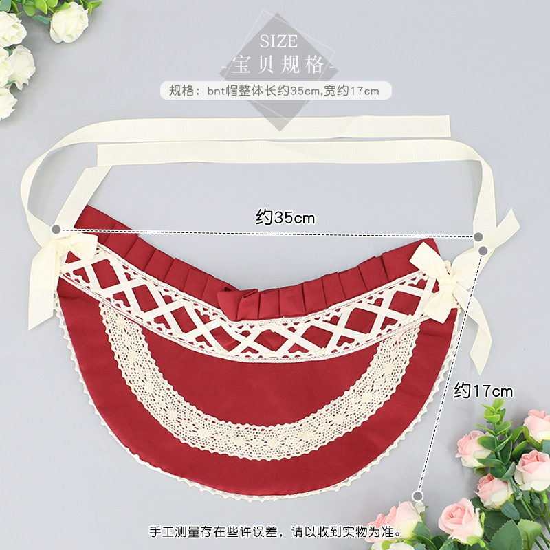 Una sola pieza de entrega Lolita tocado BNT encaje arco accesorios hechos a mano lovde gorro de pelo