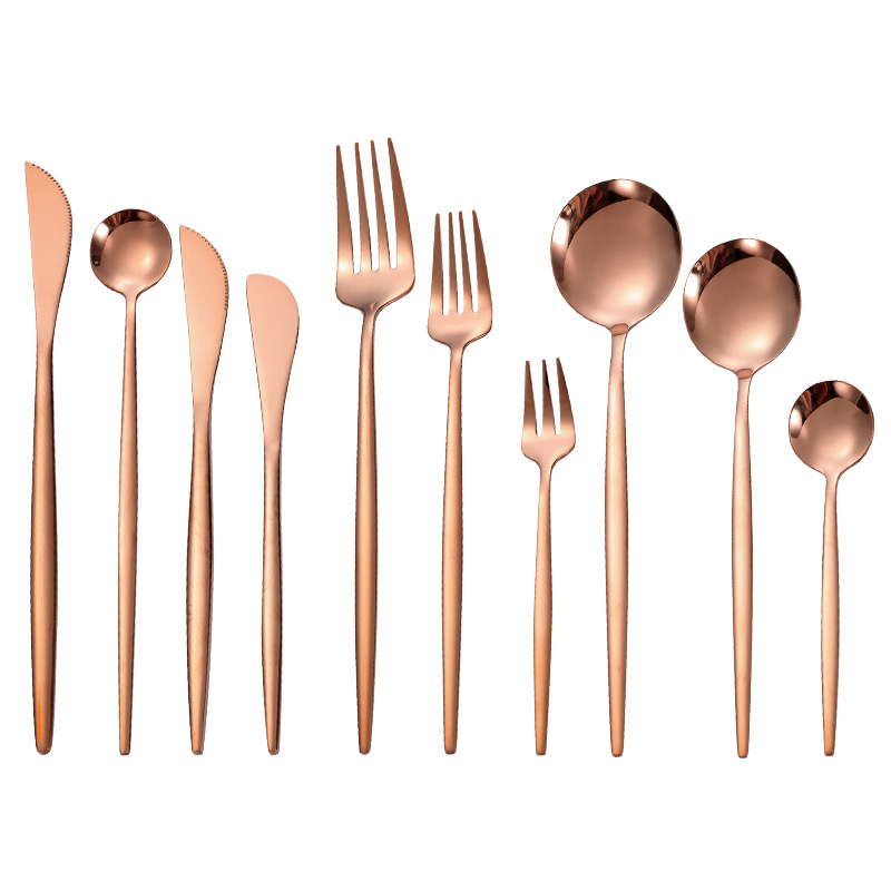 Conjunto de 10 piezas-oro rosa