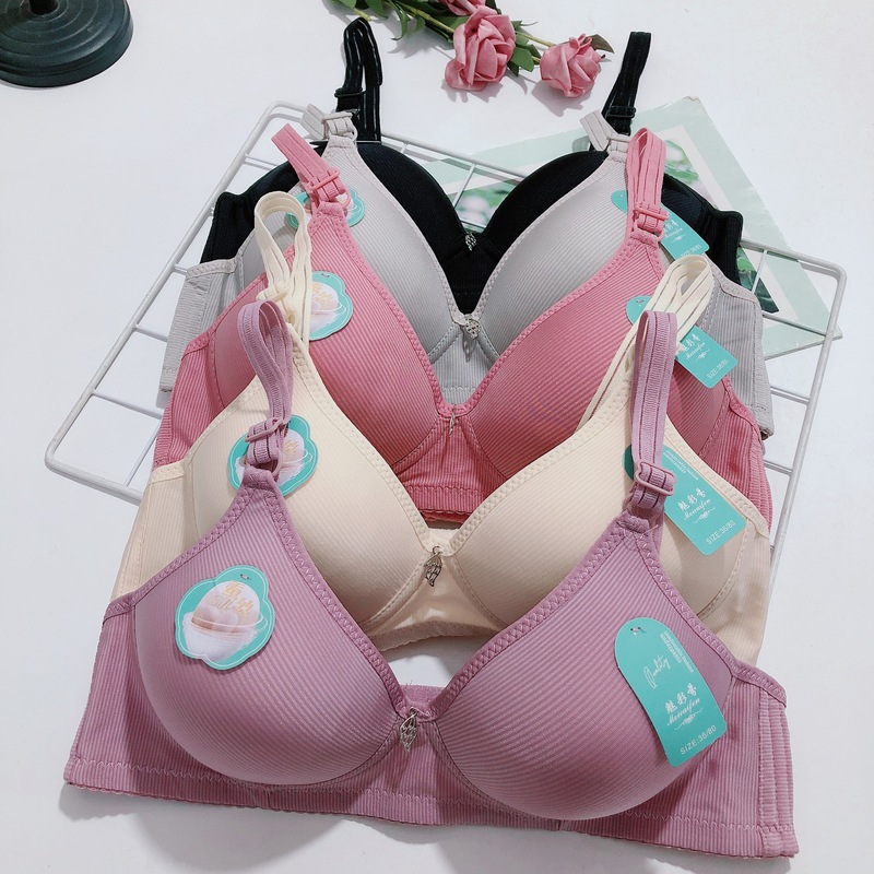 Low-Price High-Volume Middle-Aged Mom's Large Bust Plus-Size Thin Style 40-50 Years Old Push-Up Adjustable Wireless Bra