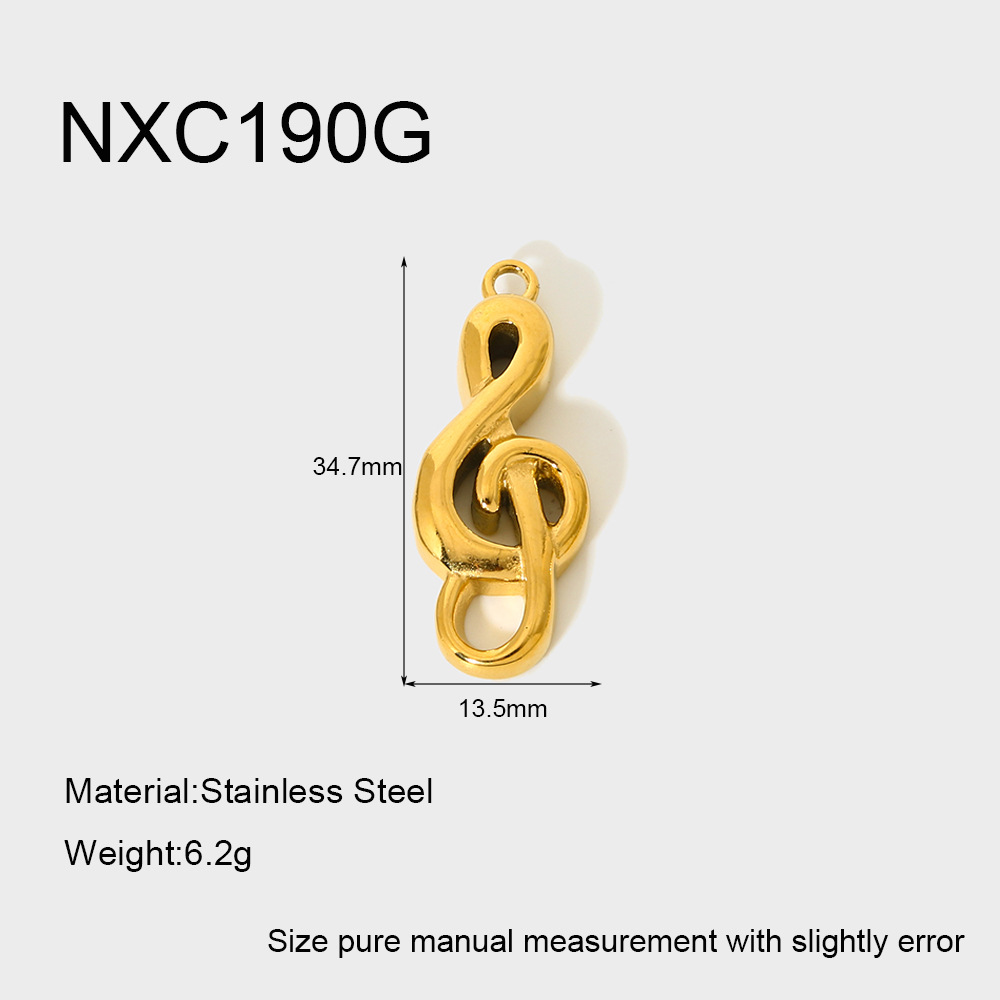 3g Weight 0.03µm-0.05µm Gold Plating Thickness PVD Coated Gold Plating Process Pendant Jewelry Making Type 18K Real Gold Plated Plating Material 1 Piece Quantity 304 Stainless Steel Material Whistle, Notes, Horse Pattern Modern Style, Classic Style Style Plating Craft 1 Piece 304 Stainless Steel Whistle Notes Horse Polished Pendant DIY Ornament Accessories 8