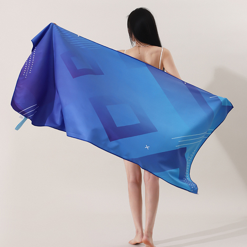 0975 blue geometry (double-sided velvet)