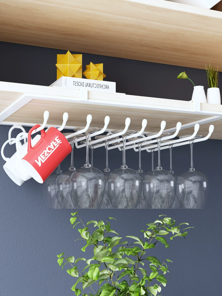 Черная перевернутая подставка для бокалов для вина, бытовая подставка для бокалов для красного вина, подвесная подставка для бокалов, украшения для винного шкафа, подвесная подставка для бокалов для вина