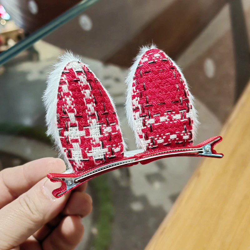 Красивый заколка для волос с ушками кота, DIY заяц/кот уши краб заколка, пушистая, ассорти цветов