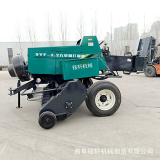 加工定制麦秆稻草捡拾打捆机牵引式小型方捆小麦打捆机拾草捆草机