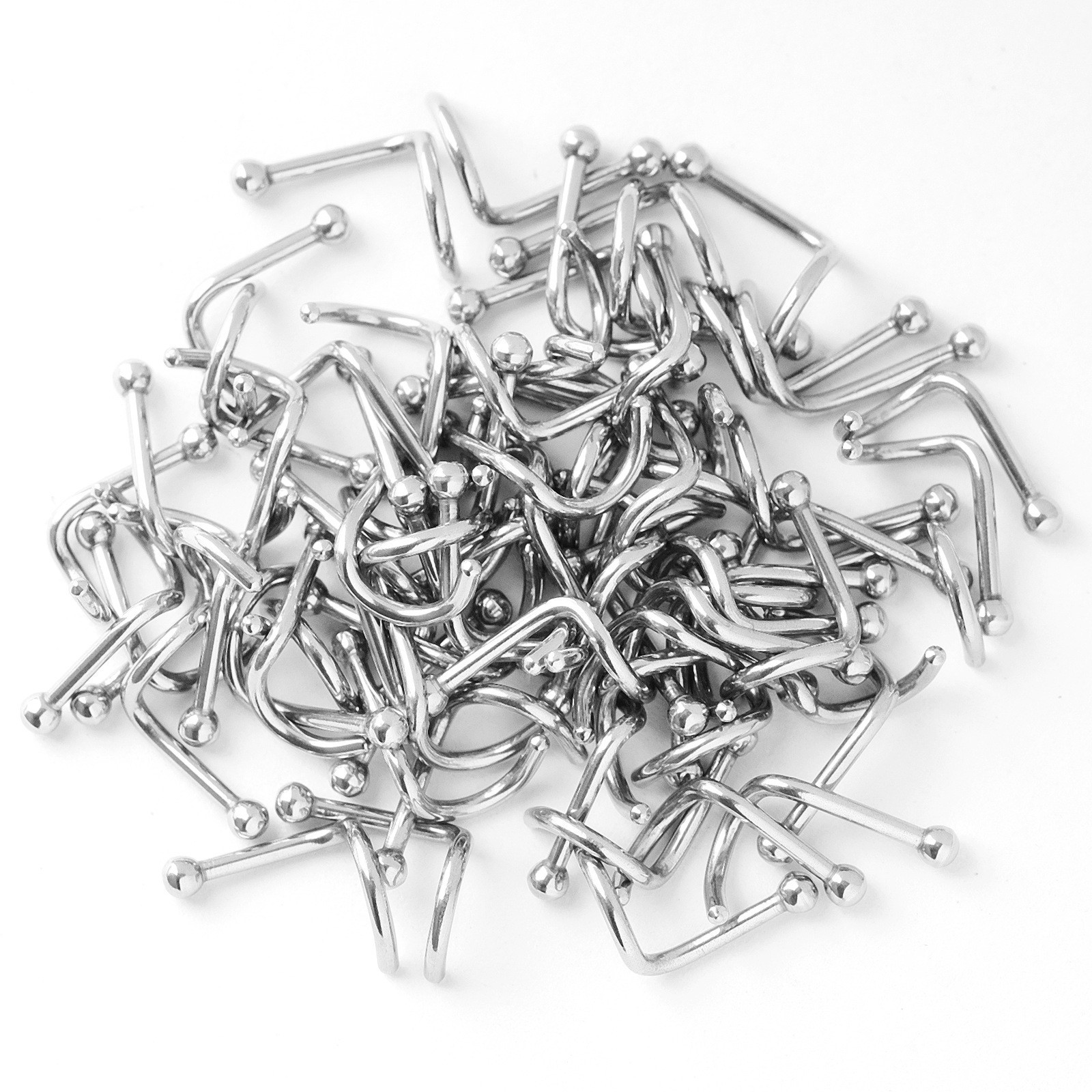 Stud De Nez En Acier Inoxydable Chirurgical Forme Boule Incurvée_voghion.com