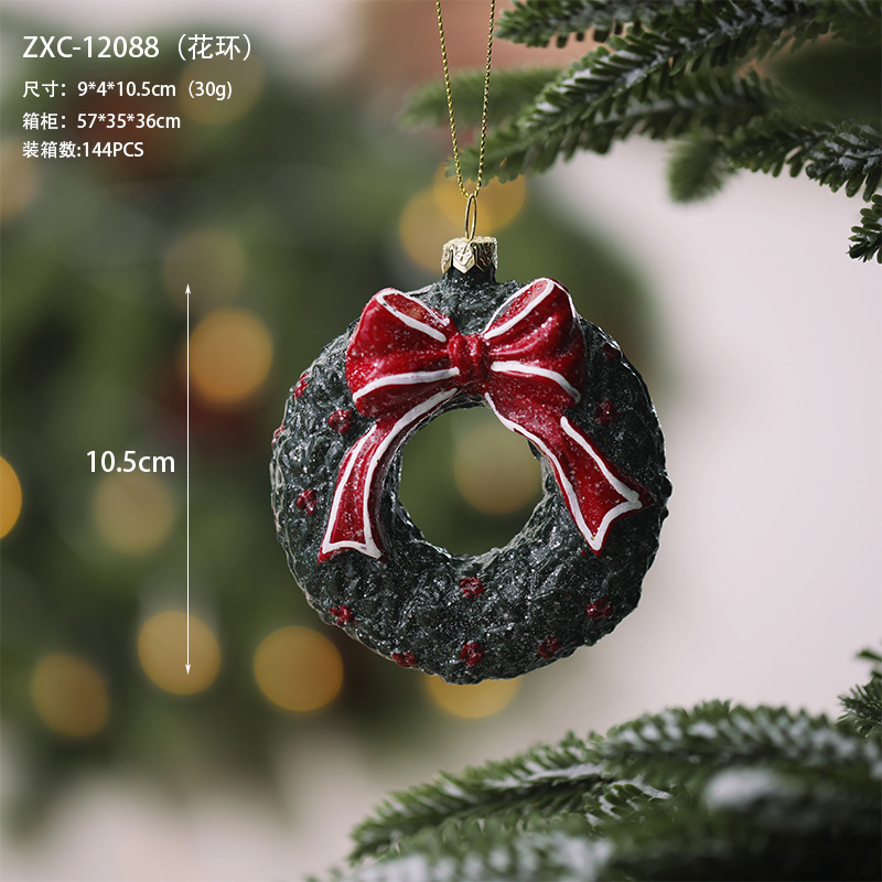 Navidad decoración colgante pan de jengibre espiga casa muletas colgante de automóvil árbol de Navidad colgante de guirnaldas de Navidad