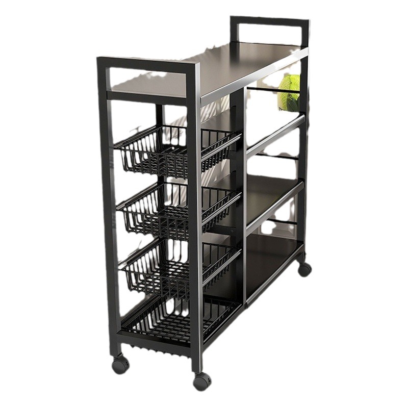 Estante de almacenamiento de cocina piso multi-capa de almacenamiento de verduras hogar multi-funcional cesta de verduras pared snack rack de almacenamiento