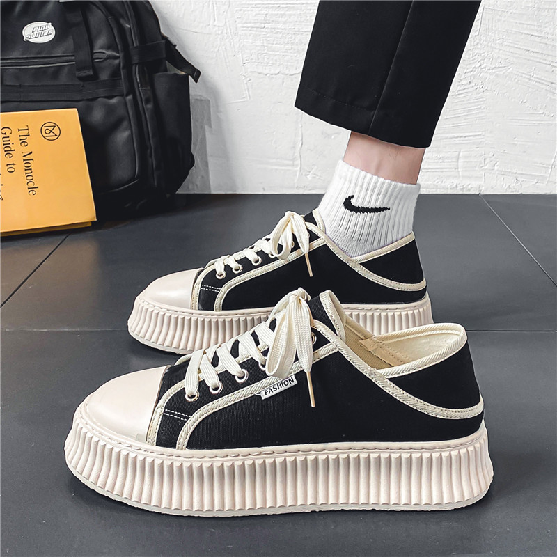 S6021 Summer New Men's Canvas Shoes Soft-soled Low-top Men's Shoes Breathable Lazy Shoes Slip-on Two-way Shoes