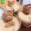 Coffee cute dessert milk tea, silicone mold, with little bears