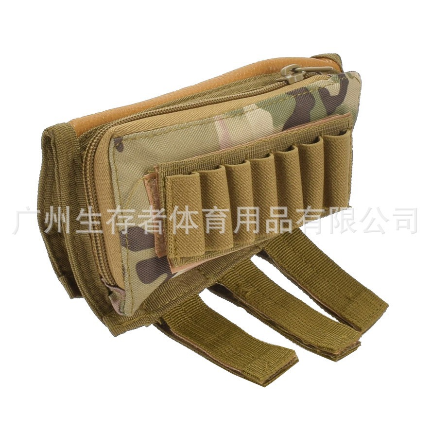 Bolsa de accesorios tácticos directos de fábrica, bolsas de barbilla multifuncionales, bolsas de balas de camuflaje, bolsas traseras, funda táctica