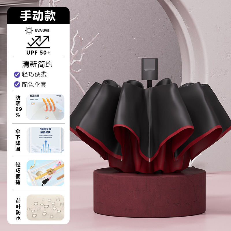 超大号雨伞加大加厚加固男士双人三人伞晴雨两用手动折叠遮阳伞|undefined