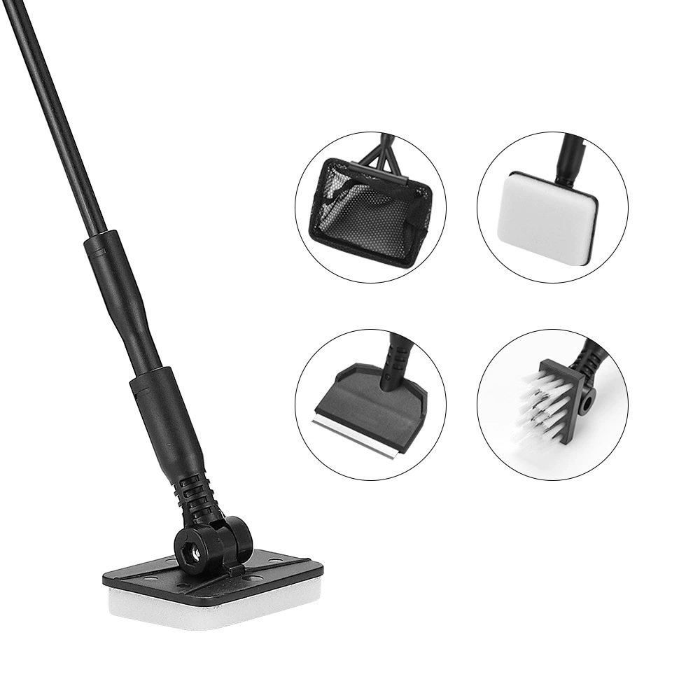 Щетка для очистки аквариума с длинной ручкой без мертвых углов инструмент для очистки артефакт четыре в одном стеклянный набор для очистки рыбы