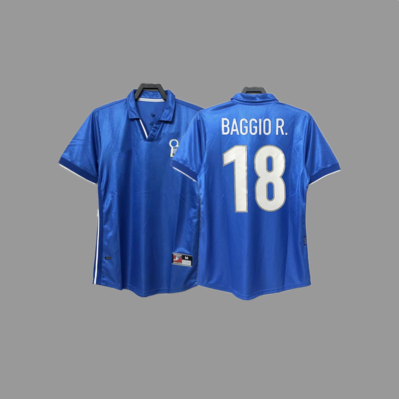 レトロジャージサッカーユニフォームイタリアユニフォームマルディーニバッジョピエロトッティカンナバロジャージ|undefined