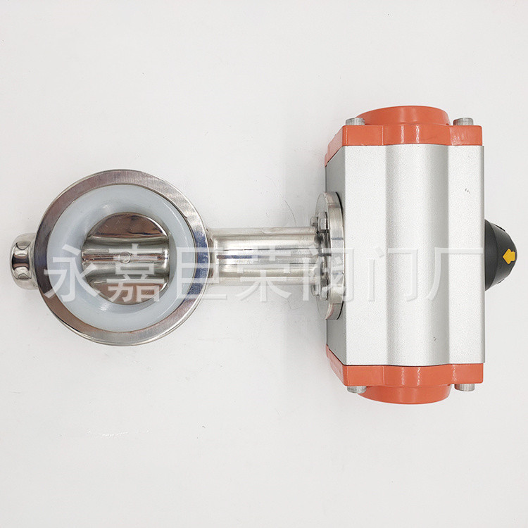 D671X气动软密封对夹蝶阀 D671X-16P 压缩空气污水气控切断阀