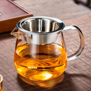 Heat-Resistant Glass Fair Cup Tea Divider Tea Leakage Integrated Tea Sea Filter Male Cup Kung Fu Tea Set Thickeneded Gao'An Zero Capacity