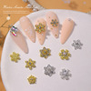 Metal Christmas diamond accessory for manicure, suitable for import, with snowflakes, wholesale